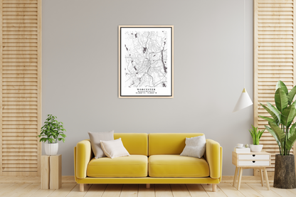 Custom Designed Framed Map