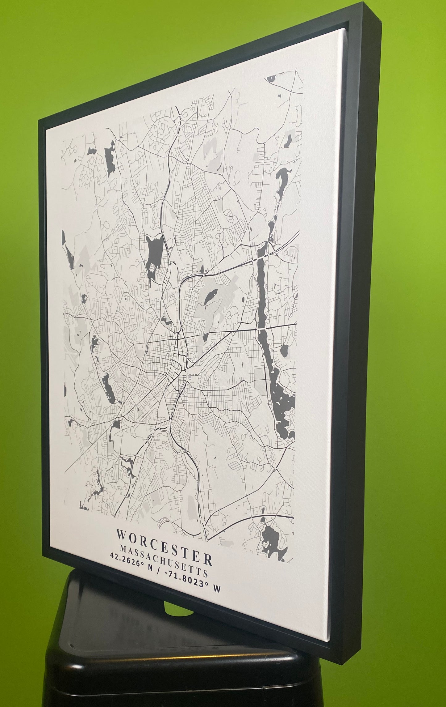 Custom Designed Framed Map