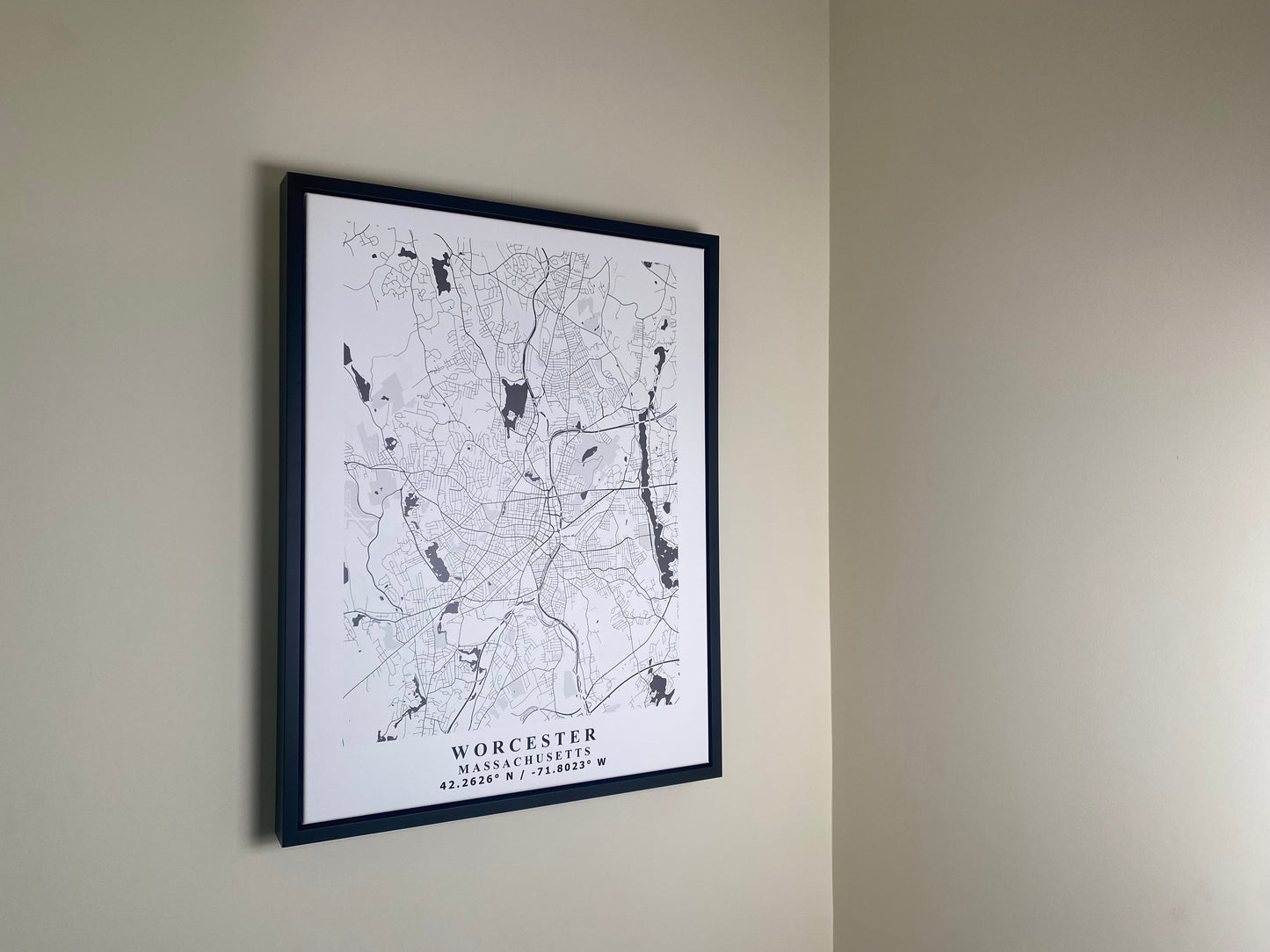 Custom Designed Framed Map