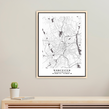 Custom Designed Framed Map